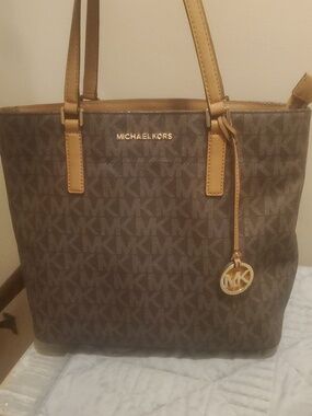 Michael Kors Brown Monogram Tote Bag